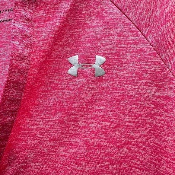 Under Armour Tech Twist Hoodie Henley Pink Long Sleeve Shirt Sz S - Picture 3 of 12